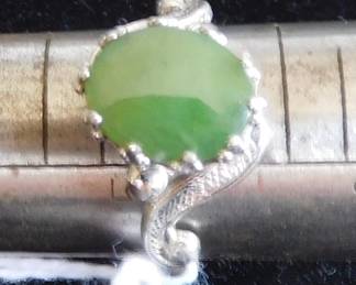 sterling and jade ring