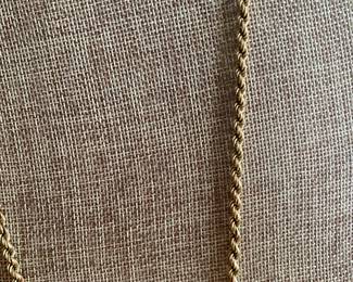 #132 - $770 - 36 inches 14kt gold rope chain 22.50 gr