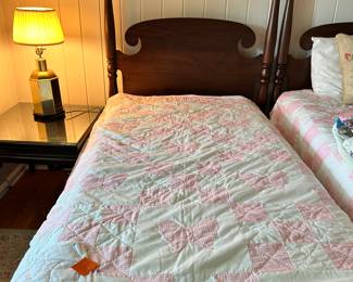 $450 Two twin 4 post beds mattress included as bonus - optional