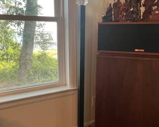 $60 brass floor lamp black shade 12W 69T