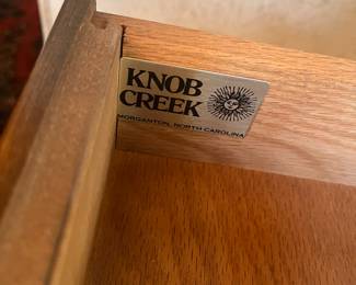 $100 Knob Creek, NC bamboo style side table 15W 27D 24T