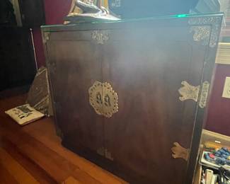 $260 pair of Asian cabinets 30W 18D 29H