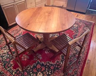 $250 Dining table and 3 chairs 42 R 30 T