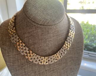 $50 - Vintage Costume jewelry necklace by Panetta signed. Clasp needs to be fix.