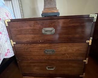 $300 Bernardht Campaign 3 drawer chest 30W 18D 29T