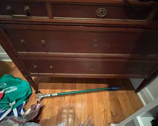 $250 French Louis XVI style chest (hardware missing) 48 X 21 X 45