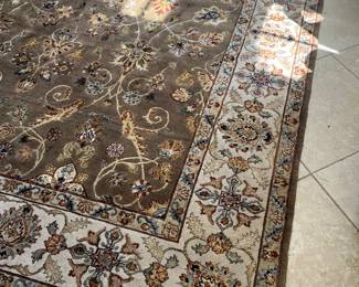 $400 Brown wool quality rug 100% wool Karastan 120” X 8’