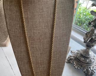 #132 - $770 - 36 inches 14kt gold rope chain 22.50 gr