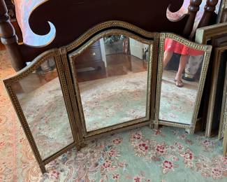 $150 - French triptych mirror