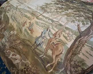 $350 British hunting scene tapestry 102 X 74