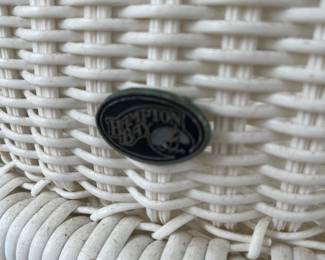 $100 White wicker chase lounger Hampton Bay