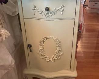 $220 pair of tall night chests sage 17W32D16D