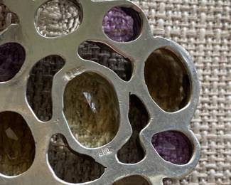 #157 - $70 - Sterling & multi stone bracelet