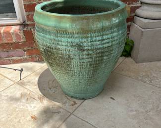 $40 Each Turquoise planters 18 X 21T