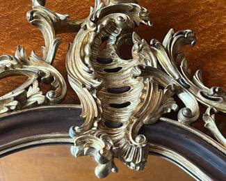 $450 each two Louis XV style decorative mirror 27D 60T
