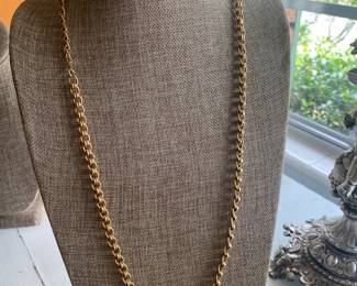 #133 - $1660 - 34 inches 18kt gold link chain 52 gr
