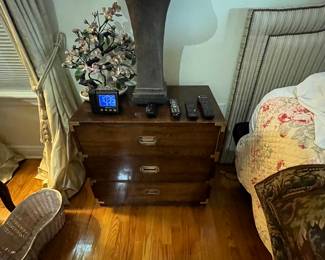 $300 Bernardht Campaign 3 drawer chest 30W 18D 29T