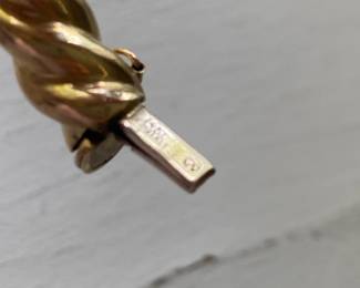 #142 - $950 EACH - 14kt gold rope bracelet hinged x 3