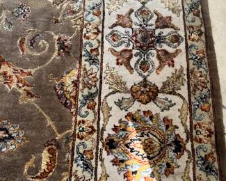 $400 Brown wool quality rug 100% wool Karastan 120” X 8’