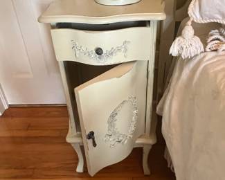 $220 pair of tall night chests sage 17W32D16D