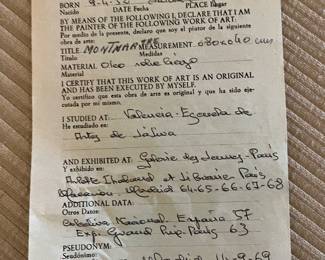 $200 Joie Besavaral oil painting of “ Montmartre” 69’s 33 x 44