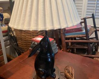 Vintage Bronze Rabbit Lamp