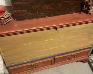 Painted blanket chest