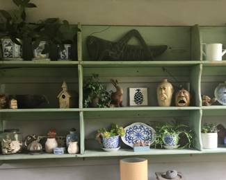 Green hanging shelf