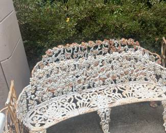 PAIR OF IRON BENCHES