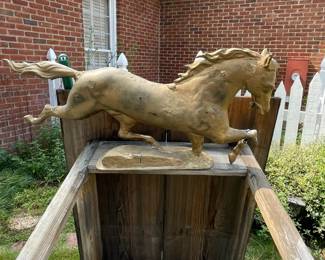 Early Copper running horse weathervane