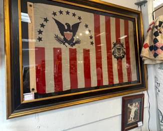 Antique Wool Coast Guard Flag