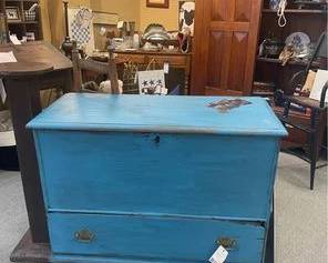Blue Blanket Chest