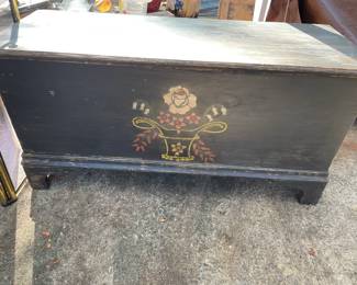 Paint decorated Blanket Chest