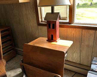 Antique School Desk, Lamp