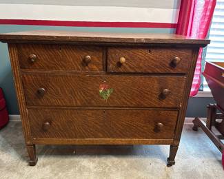 Antique 4 Drawer Dresser on casters