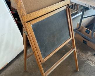Antique Cass Toys Real Slate Chalkboard Easel