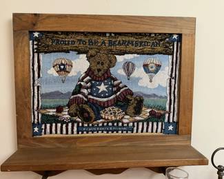 Boyd Bear Embroidered Wall Hanging