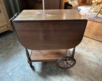 Vintage Wood Tea Cart