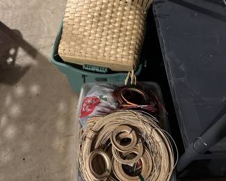 LOTS OF BASKET MAKING SUPPLIES