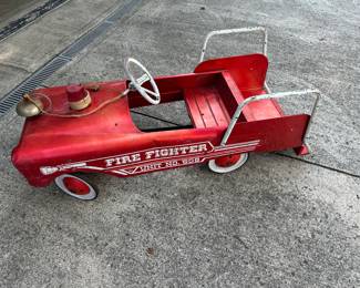 Antique Pedal Car~ FIRE FIGHTER UNIT NO. 508