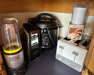 Magic Bullet, Electric Can Opener, Toaster, Pressure Cooker