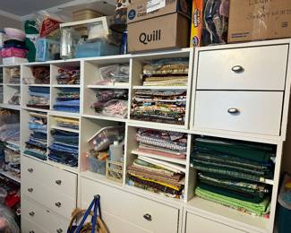 LOTS OF SEWING SUPPLIES & FABRICS