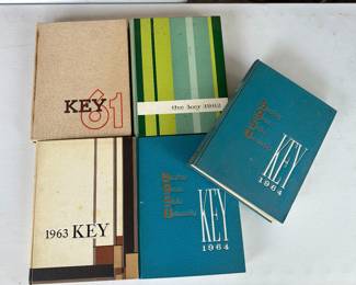 1961, 1962, 1963, (2) 1964 Bowling Green State University "Key" Years Books!