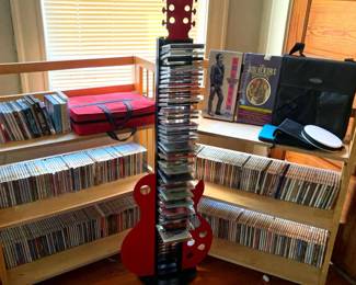 Huge Assortment Of CDs, Shelves  Carriers