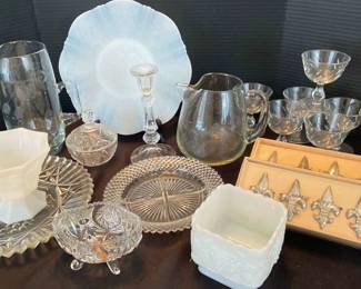 Milk Glass, Crystal and Glassware 