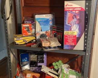 Storage Shelf With Assortment of Merchandise 