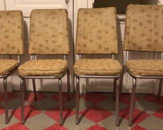 Vintage Kitchen Chairs 4 Vinal metal 