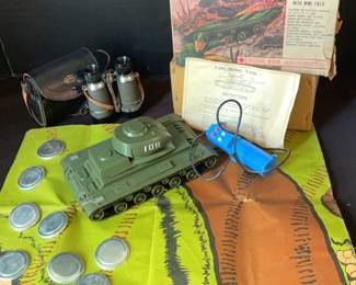 Vintage Exploding Tank Vintage Binoculars