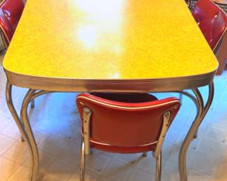 Vintage 1950s Dining Table  Chairs