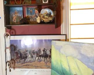 Western And Cowboy Theme Items, Art, Vintage Roy Rogers Comic And More